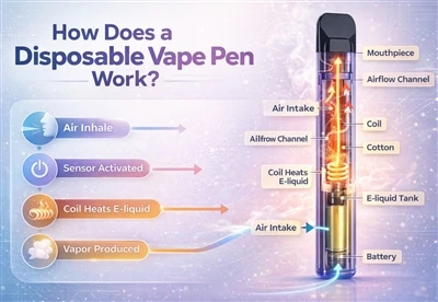 یک قلم Vape یکبار مصرف چگونه کار می کند؟